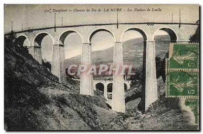 Les Viaducs de Loulla — Dauphiné — Chemin de Fer de LA MURE — C. Baffert, Grenoble