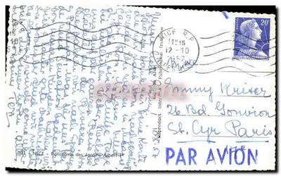 Nice — Panorama Ogrodu Albert — Wydawnictwo A. Ziller, nr 291 — Rewers