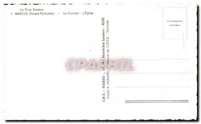 Le Fronton — A Igreja — S.N.E. NARBO — Verso