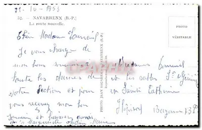 Navarrenx — La strada nuova — Foto Jean Sagara — Verso