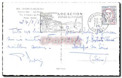 Pyla-sur-Mer — As Dunas — Vista através dos Pinheiros — C.A.P. 2036 — Verso
