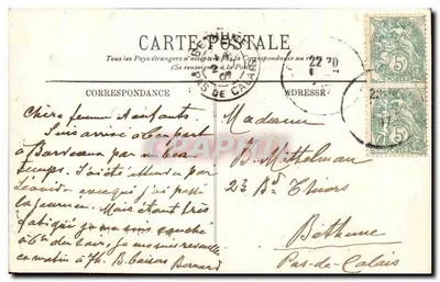Bordeaux — Statua Gloria Victis w Mercié — LL. — n°188 — Rewers
