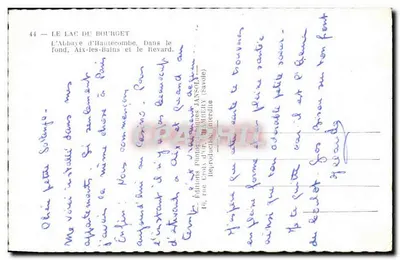 Jezioro Bourget — Abpia Hautecombe, Aix-les-Bains i le Revard — Wydawnictwo fotograficzne JANSOL — Rewers