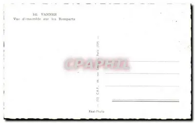 Vannes — Vista geral dos Muros — C.A.P. Paris — Verso