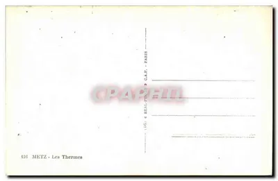 Metz - Termale — widok na Moselę z budynkiem religijnym — C.A.P. & REAL-PHOTO, Paryż — Rewers