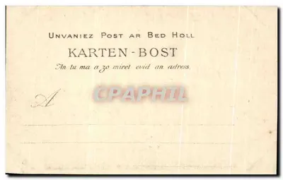 Pointe-du-Raz — A Cabeça de Porco (Estudo de rocha) — Coleção Villard, Quimper, n°157 — Verso