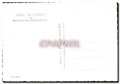Paris — Rond-Point des Champs-Élysées — Édition d'A. Rue Marial, Paris — Rewers