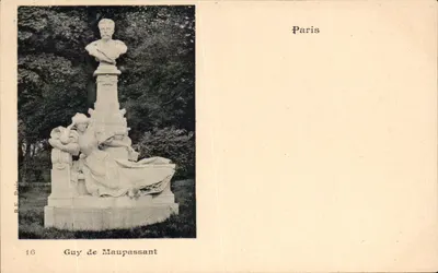 Busto de Guy de Maupassant — Paris — B.E. Paris n°16