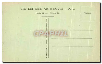 Paris - Perspectiva do Carrousel - A. L. — Verso