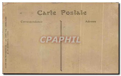 Bilhete postal antigo Paris O Triunfo da República por Dalou — Verso