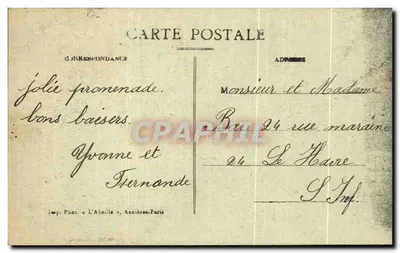 Parigi - Bois de Boulogne - Bagatelle - Fiume e passerella del parco — Imp. Phot. L'Abelle, Asnières — Verso