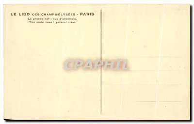 Il Lido dei Campi Elyséi - Parigi — La grande navata : vista generale — Verso