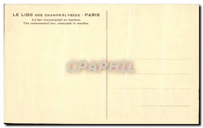 O Lido dos Campos-Élisée — O bar monumental em mármore — Paris — Verso