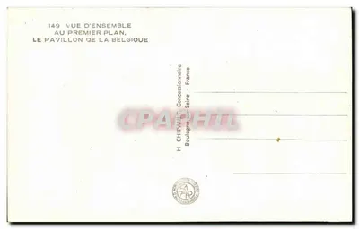 Internationale Ausstellung Paris 1937 — Überblick über das belgische Pavillon — H. Chipault, Boulogne-sur-Seine — Rückseite
