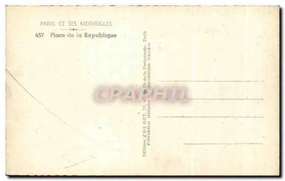Place de la République — Paryż — Éditions d'Art GUY, Paryż — Rewers