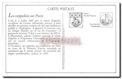 Zeppelins über Paris — Odiumsverbrechen der Boche-Piraten — Visé, Paris — Rückseite