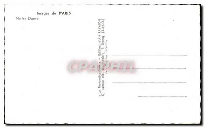 Notre-Dame de Paris — vista da fachada — Éditions d'Art RAYMON (Brunoy) — Verso