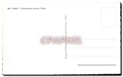 Paris — Passeio sob os Pontes — Edições Chantal — Verso