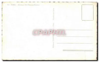 Paryż — Aleja Champs-Élysées — Wydawnictwo Chantal — Rewers