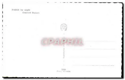 Paris à noite — Place de la Concorde — Gany — Verso