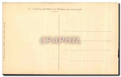 Abpia św. Piotra w Solesmes — widok z pod mostu — J. Malion, fot. Siblé — Rewers