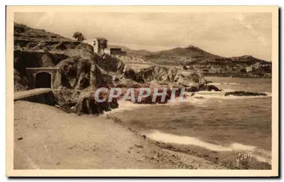 Port-Vendres (Pirineus-Orientais) — As falés e o túnel — Edições de Arte Yvon, Paris