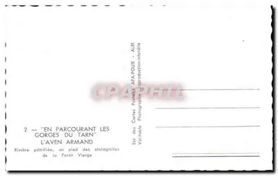 Gorges van de Tarn — Aven Armand — APA — Achterkant