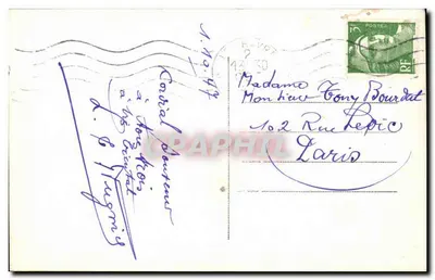 Le Havre — Zbiór Widoku Place Gambetta, Bassin du Commerce i Bassin du Roy — C.M. Le Havre — Rewers