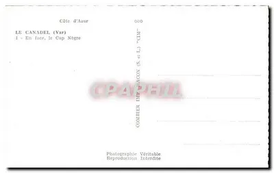 Le Canadel (Var) — Przed nami, Kap Nègre — Combier Imp. (S. c. L.) "CIM" — Rewers