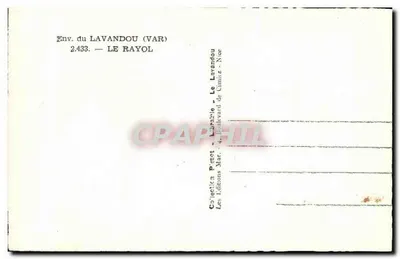 Okręg Lavandou (Var) — Le Rayol — Wydawnictwo Marset, 4, Bulwar Cimiez, Nice — Rewers