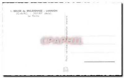 Kerk van Brélevennez - Lannion — 12e-15e eeuw — reproduktie — Achterkant