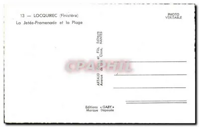 Locquirec (Finistère) — Płyta promenady i plaża — Wydawnictwo Gaby — Rewers
