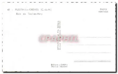 Baía de Toulon-Héry — PLESTIN-les-GREVES (C.-du-N.) — Éditions Gaby — Verso