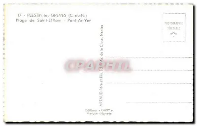 Praia de Saint-Efflam — PLESTIN-les-GREVES (C.-du-N.) — Edições GABY — Verso
