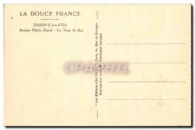 Dijon (Côte-d'Or) — Stare Pałacowe Wzgórze - Wieża Bar — Wydawnictwo Sztuki YVON — Rewers