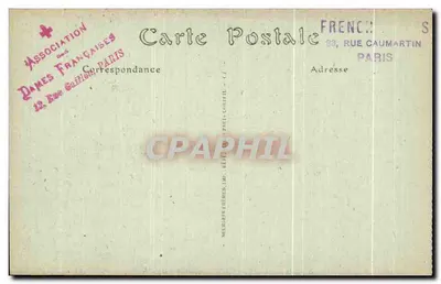 Catedral de Soissons — ruínas — editor Neugebäuer Frères, Paris — Verso