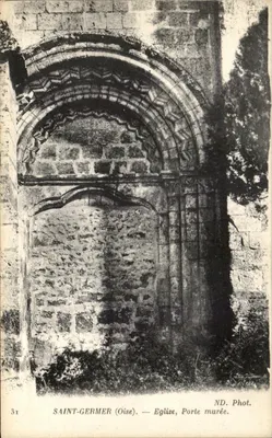 Saint-Germer (Oise) — Igreja, Porta murada — ND. Phot.