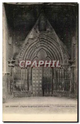GANNAT - A Igreja de Gannat, porta direita — Garni Abat, Bazat Gannat, n°218