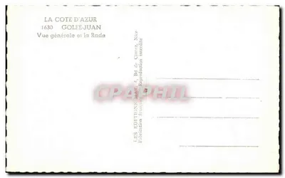 Vista general de la Bahía de Golfe-Juan — La Costa Azul — Ediciones de Niza — Reverso