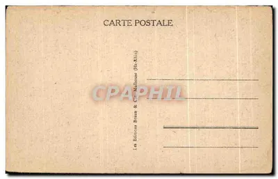 Alsácia — Quarto de camponeses — Edições Braun & Cie, Mulhouse — Verso