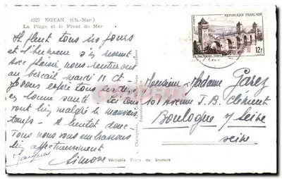 La Spiaggia e la Fronte di Mare — Royan (Charente-Maritime) — Editore Elcé — Verso