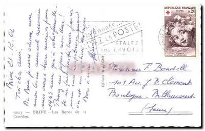 Brive - Brzegi rzeki Vézère — Wydawnictwo Glatigny, nr 9023 — Rewers