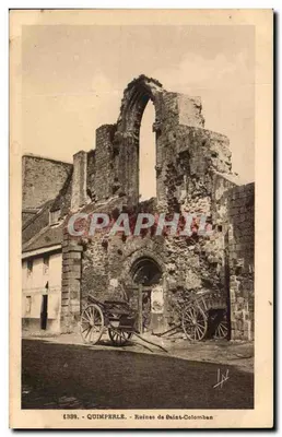 Quimperlé - Ruínas de Saint-Colomban — 1909, editor Lantres