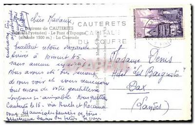 Spadzista Madouaux — Okolice Cauterets (Hautes-Pyrénées) — Éditions d'Art Française — Rewers
