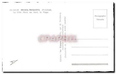 Primmel-Tregastel — Północna plaża, w tle plaża — La Cigogne, n° 29.183.39 — Rewers