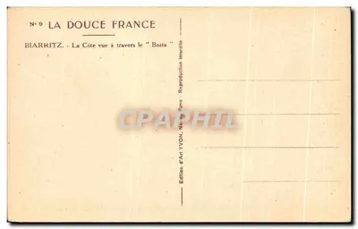 Biarritz — La Côte vue à travers le "Basta" — Édition d'Art YVON, Paris — Verso