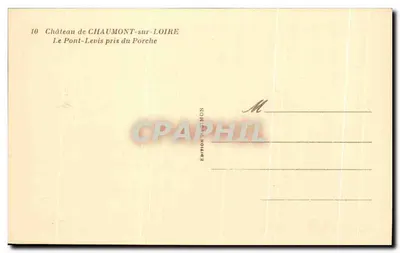 Zamek w Chaumont-sur-Loire — Most Levis widziany z Porche — Wydawnictwo MON — Rewers