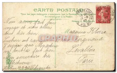 Luchon - Park van de Quinconces en Buvette van het Pré — Uitgave La Bouche, n° 2733 — Achterkant