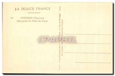 Avignon — Ala esquerda do Palácio dos Papas — Yvon — Verso