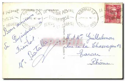 Place Arago — Perpignan — wydawca A. L'HOSTE, nr 20 — Rewers